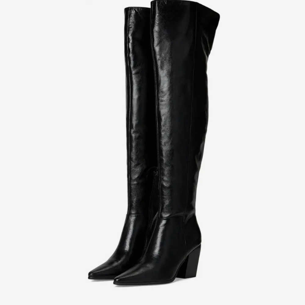 Steve Madden Sleek Black Over-the-Knee Boots